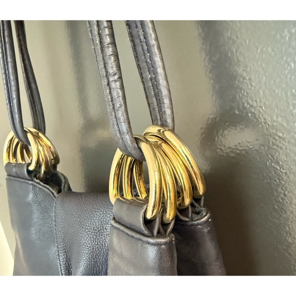 Henry’s Original Leather navy vintage bucket good embellish GVC leather bag Bag - Picture 14 of 15